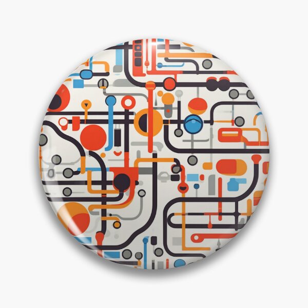 Item preview, Abstract London Underground & Overground Trains Repeating Seamless Pattern designed and sold by PatternsFTW.