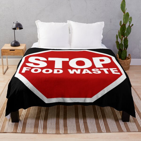 Item preview, Stop Food Waste (Stop Wasting Food • Stop Road Sign • Viral Quote about Reducing Food Waste) designed and sold by SassyClassyMe.