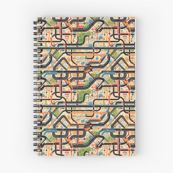 Item preview, New Abstract London Underground & Overground Trains Repeating Seamless Pattern designed and sold by PatternsFTW.