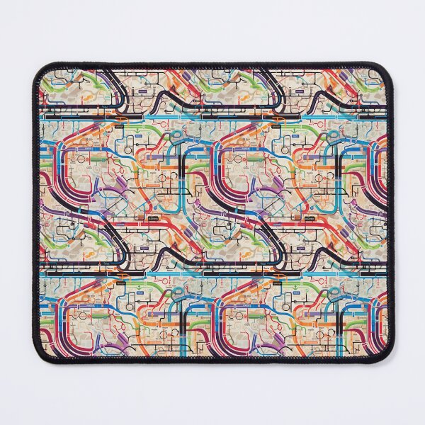 Item preview, Pattern Colorful Abstract London Underground & Overground Trains designed and sold by PatternsFTW.