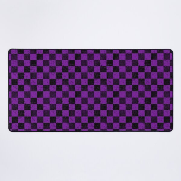 Aperçu de l'œuvre Damier rustique, grunge en détresse en violet et noir créée et vendue par JumpingCat.