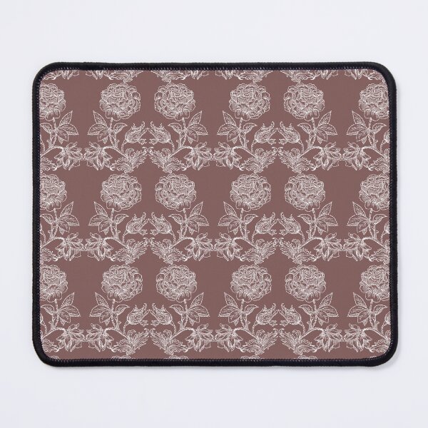 Item preview, Fragrance of Affection and White Roses Pattern on the Coffee Brown Background designed and sold by IraNiva.