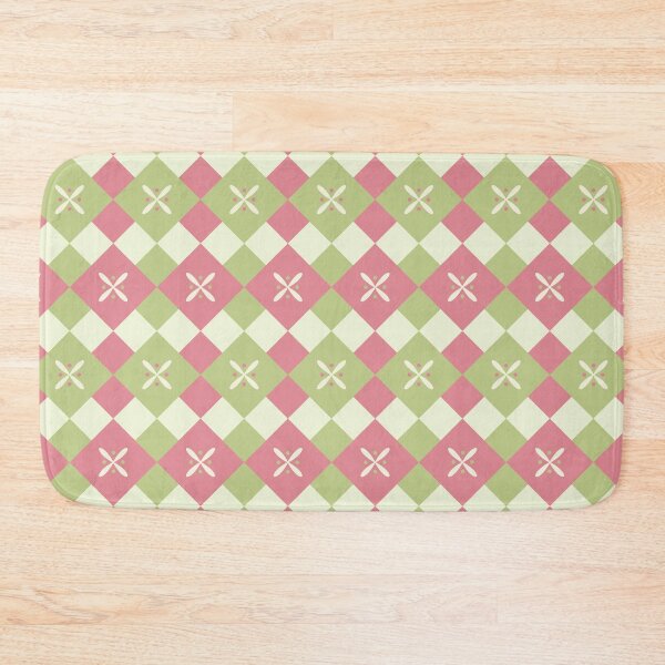 Item preview, Preppy Green and Pink Argyle || Seamless Pattern designed and sold by Stacey Spivak.