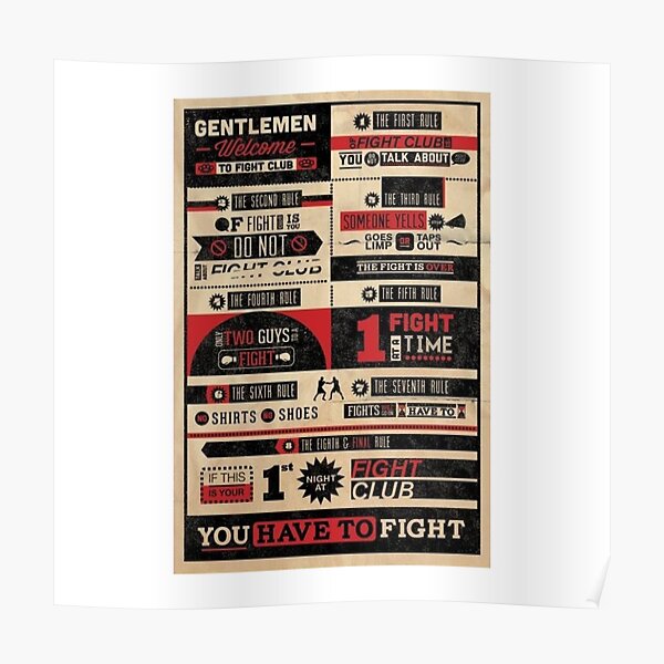FIGHT CLUB: RULES Poster