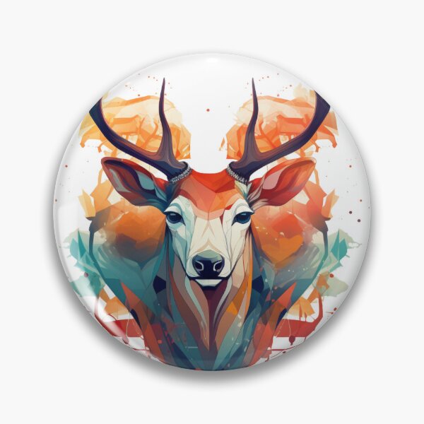 Item preview, Abstract colorful deer designed and sold by Sylwia Kuc.