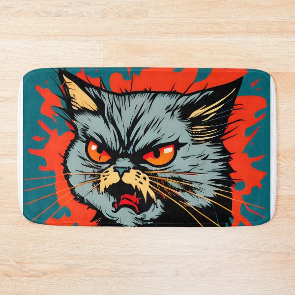 Item preview, Mean Evil Grumpy Angry Cat designed and sold by TrendTastic.