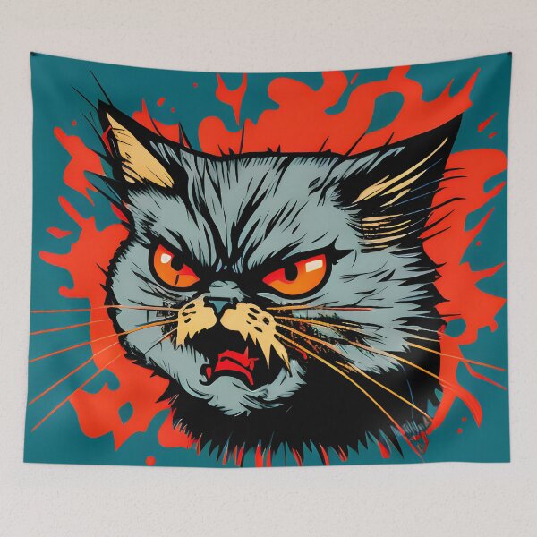 Item preview, Mean Evil Grumpy Angry Cat designed and sold by TrendTastic.