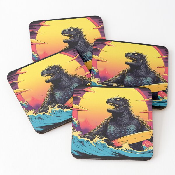 Item preview, Giant Radioactive Monster Emerging from the Sea with a Surfboard: The Epic Encounter of Chaos and the Waves designed and sold by SingularityGeek.