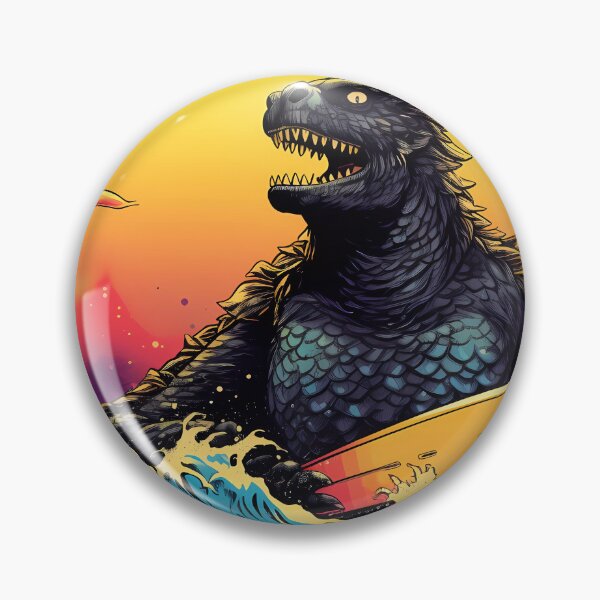 Item preview, Giant Radioactive Monster Emerging from the Sea with a Surfboard: The Epic Encounter of Chaos and the Waves designed and sold by SingularityGeek.