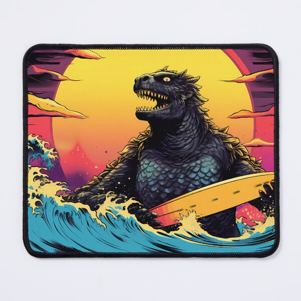 Item preview, Giant Radioactive Monster Emerging from the Sea with a Surfboard: The Epic Encounter of Chaos and the Waves designed and sold by SingularityGeek.