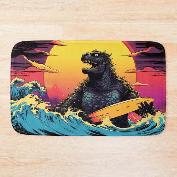 Item preview, Giant Radioactive Monster Emerging from the Sea with a Surfboard: The Epic Encounter of Chaos and the Waves designed and sold by SingularityGeek.