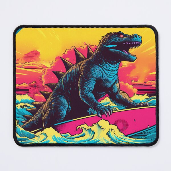 Item preview, Giant Summer Surfer Dinosaur: Catching the Waves with Prehistoric Style and Sun-kissed Adventure designed and sold by SingularityGeek.