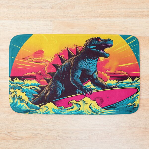 Item preview, Giant Summer Surfer Dinosaur: Catching the Waves with Prehistoric Style and Sun-kissed Adventure designed and sold by SingularityGeek.