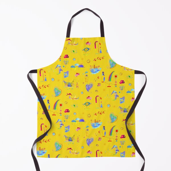 Item preview, Palyful figurative circus yellow designed and sold by Alessandro Remo Mazzoni Remotextiles.