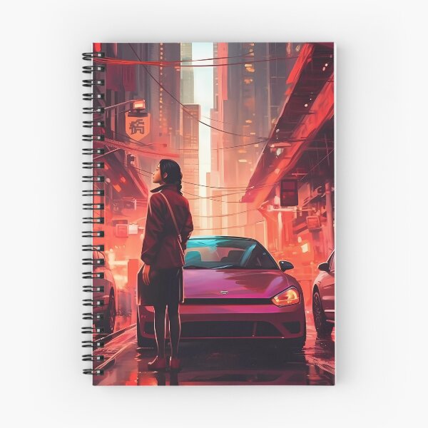 Item preview, Japanese Girl in the Midst of a City's Illuminated Street: A Captivating Fusion of Tradition and Modernity designed and sold by SingularityGeek.