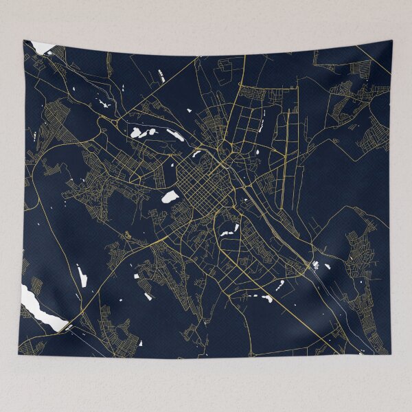 Item preview, Chisinau City Map of Moldova - Gold Art Deco designed and sold by deMAP.