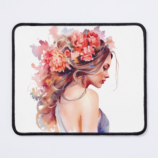 Item preview, Beautiful woman colorful flowers no1 designed and sold by LoveyBug78.