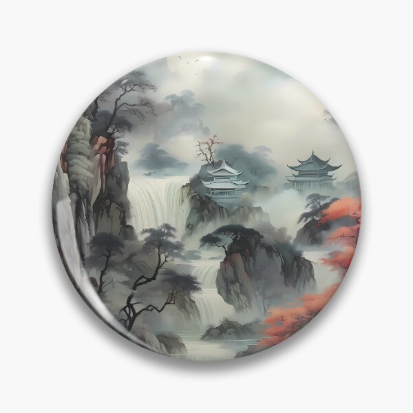 Item preview, Shan Shui Ink Wash Landscape designed and sold by MTJ-Mushrooms.