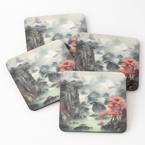 Item preview, Shan Shui Ink Wash Landscape designed and sold by MTJ-Mushrooms.