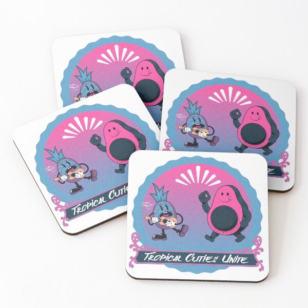 Item preview, Tropical Cuties Unite - Avocado and Pineapple Design designed and sold by ThiagoSDantas.