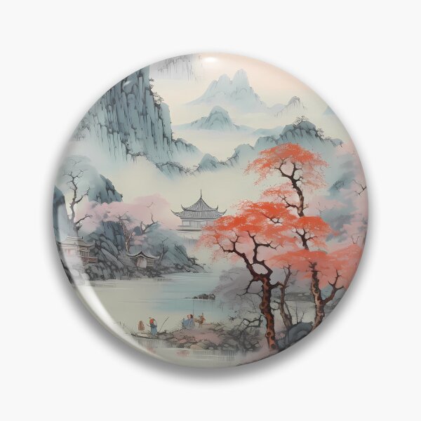 Item preview, Shan Shui Ink Wash Landscape designed and sold by MTJ-Mushrooms.