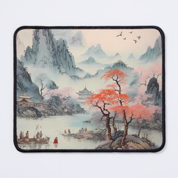 Item preview, Shan Shui Ink Wash Landscape designed and sold by MTJ-Mushrooms.