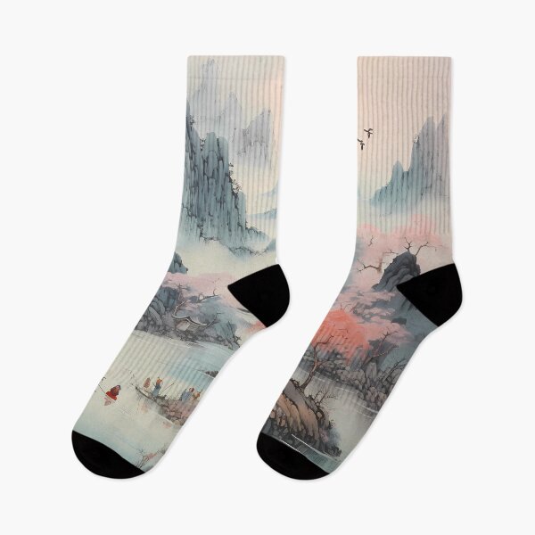 Item preview, Shan Shui Ink Wash Landscape designed and sold by MTJ-Mushrooms.