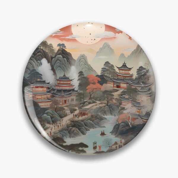 Item preview, Shan Shui Ink Wash Landscape designed and sold by MTJ-Mushrooms.