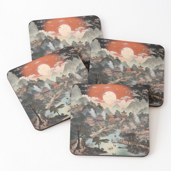 Item preview, Shan Shui Ink Wash Landscape designed and sold by MTJ-Mushrooms.
