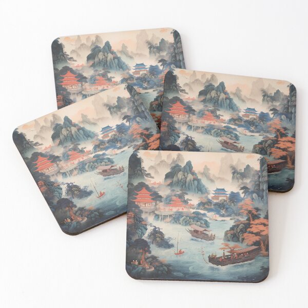Item preview, Shan Shui Ink Wash Landscape designed and sold by MTJ-Mushrooms.