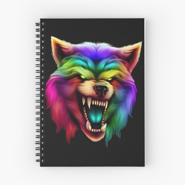 Artikelvorschau, Regenbogenknurrender Wolf entworfen und verkauft von Amisdelamer.