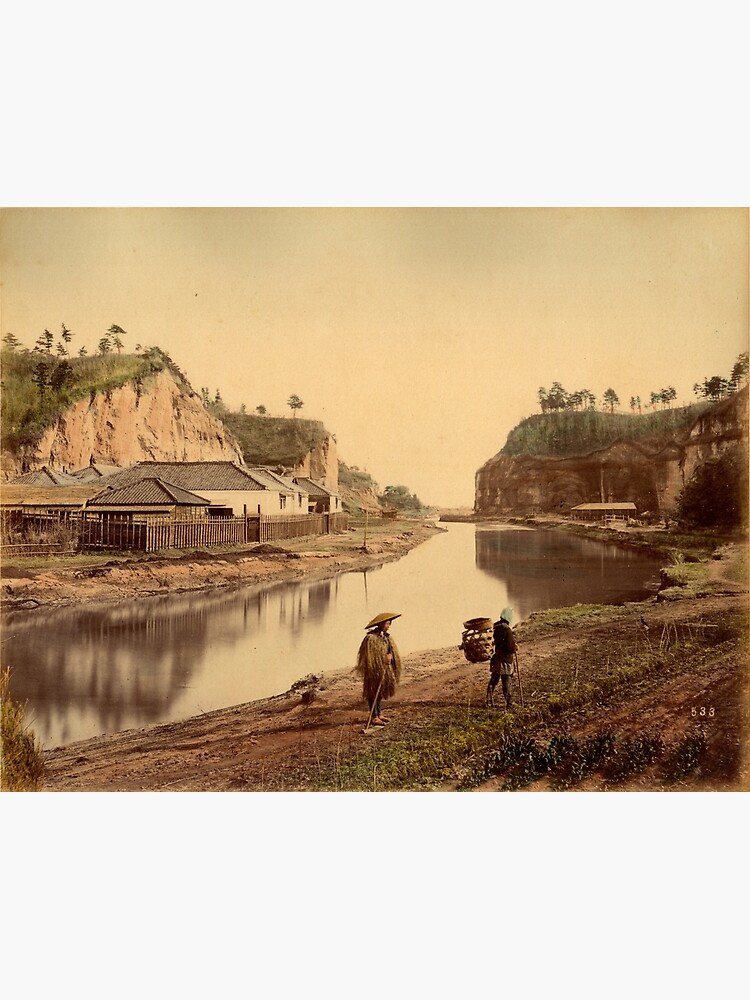 Horiwarikawa canal, Yokohama, Japan, 1880s by Fletchsan