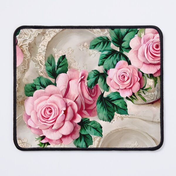 Item preview, Roses and lace French shabby chic rococo pattern designed and sold by SophieClimaArt.
