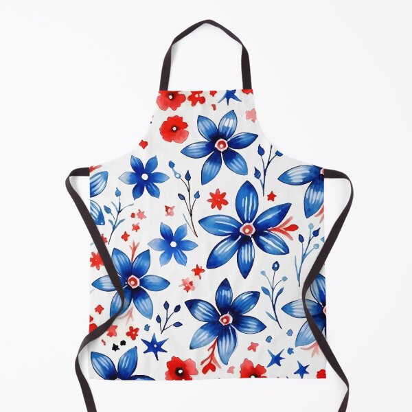 Artikelvorschau, Floral Pattern Watercolour 4th July Independence Day USA entworfen und verkauft von MTJ-Mushrooms.