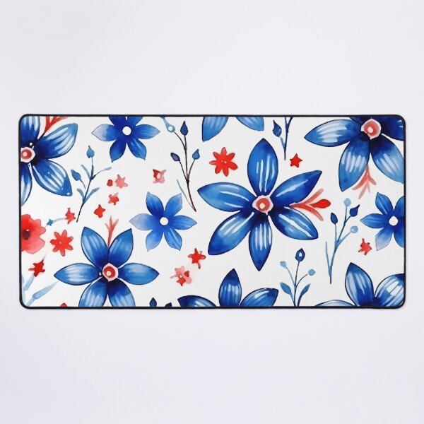 Artikelvorschau, Floral Pattern Watercolour 4th July Independence Day USA entworfen und verkauft von MTJ-Mushrooms.