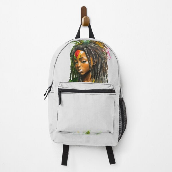 Item preview, Reggae Girl with Rasta Dreadlocks Watercolor design designed and sold by EddieBalevo.