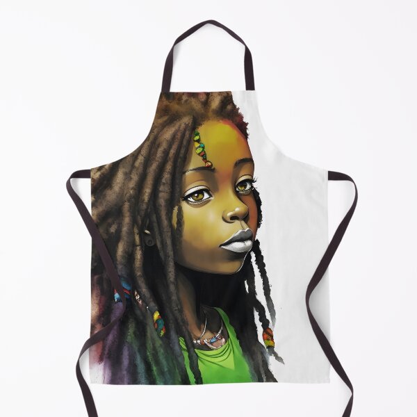 Item preview, Reggae Girl with Rasta Hairstyle Watercolor design designed and sold by EddieBalevo.