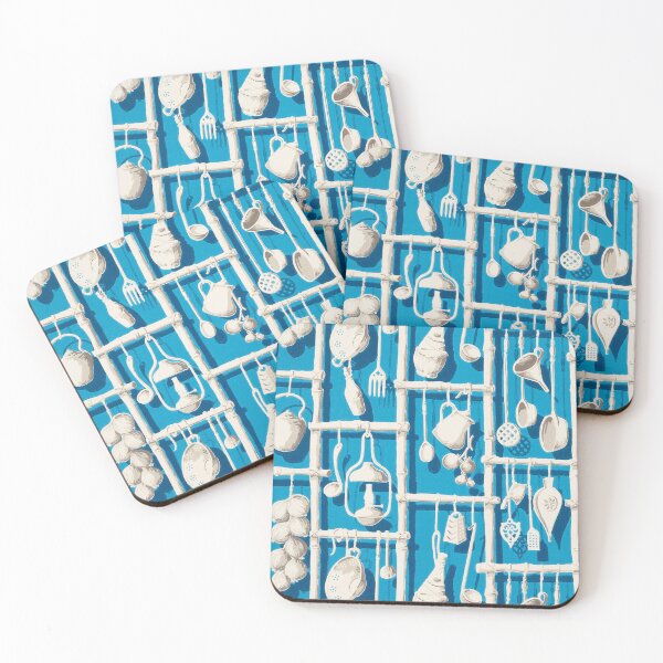 Item preview, Blue Pattern Cooking Utensils Art designed and sold by lalatrash.