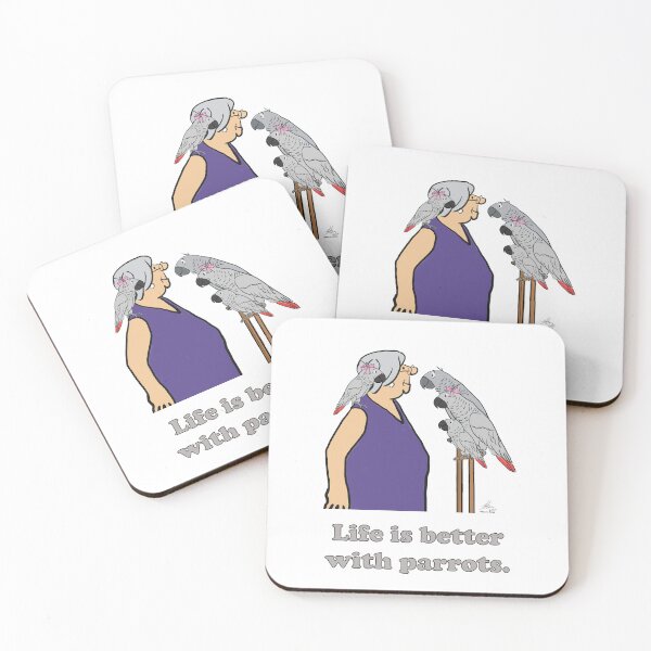 Item preview, Life is Better With Parrots. designed and sold by Laughing Parrot Studio.