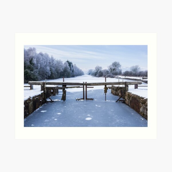 Frozen Ulverston Canal 2010 Art Print