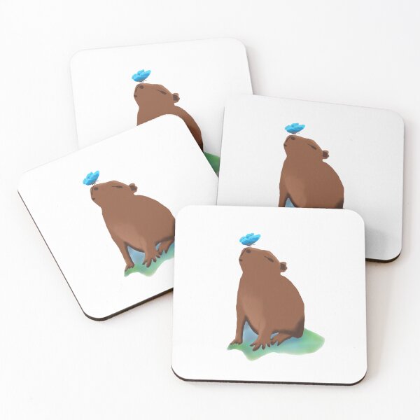 Item preview, happy capybara designed and sold by Ukiyooart.