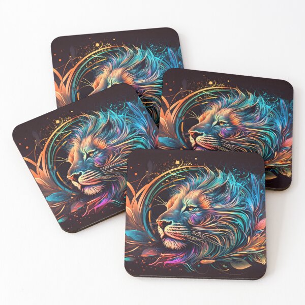 Item preview, Psychedelic Abstract African Lion Art  designed and sold by PeteRascal.