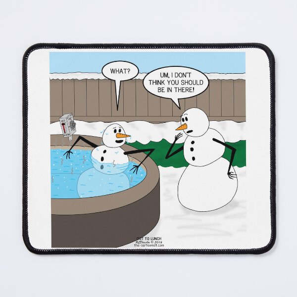 Item preview, Snowman in a Hot Tub designed and sold by Out to Lunch Cartoons and More.