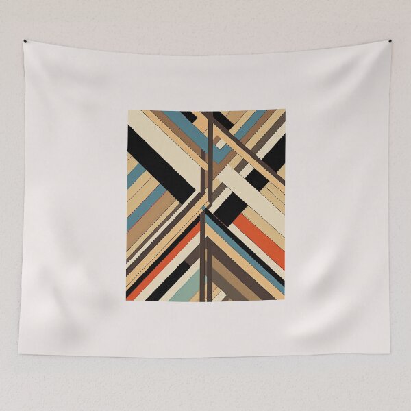 Item preview, Geometric Pop Art Beige Lines, Geometric Line Art, Artistic Prints, Abstract, Visual Art, Artistic Gift designed and sold by PrintsPatterns-.