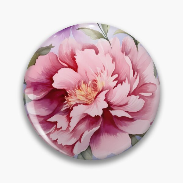 Artikelvorschau, Floral Peony Purple Pink Green Ivory Watercolour entworfen und verkauft von MTJ-Mushrooms.