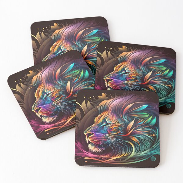 Item preview, Psychedelic Abstract African Lion Art  designed and sold by PeteRascal.