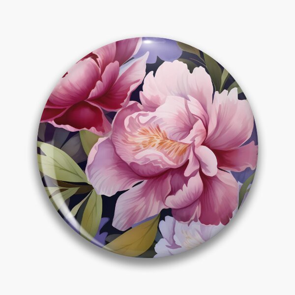 Artikelvorschau, Floral Peony Purple Pink Green Ivory Watercolour entworfen und verkauft von MTJ-Mushrooms.