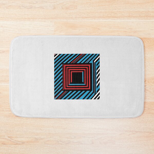 Item preview, Black and Blue Frame with Red, Blue and White Stripes, Artistic Gift, Graphic, Aesthetic, Abstract, Hipster, Artwork designed and sold by PrintsPatterns-.