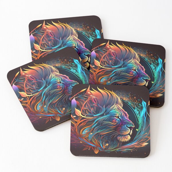 Item preview, Psychedelic Abstract African Lion Art  designed and sold by PeteRascal.