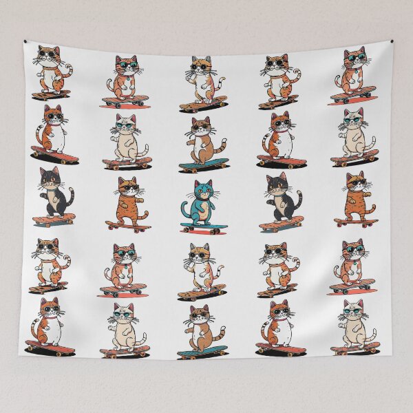 Item preview, Cool cats on skateboards designed and sold by Outofdream1.